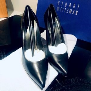 Stuart Weitzman Black leather HEIST shoes